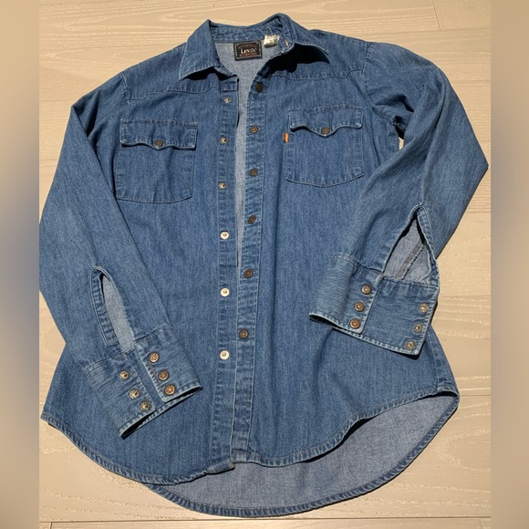 Rare Vintage Levi’s Women Small Denim Button Up Long Sleeve - Picture 13 of 14
